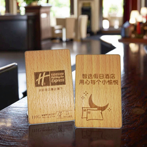 <span class=keywords><strong>Tarjeta</strong></span> RFID de Bambú con Logotipo Personalizado, Sin Contacto, NFC, 13.56MHz, 1KB, Impermeable, para Llave de Hotel, Membresía y Pago - Product Image 4