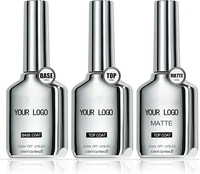 Abrltino PRO Nouveau Gel Fonctionnel Transparent Sans HEMA avec 10 Options, Fiche de Données de Sécurité (MSDS), OEM 15ml, Top Coat et Base Coat, Gel de Base Caoutchouc, Vernis à Ongles