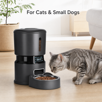 Distributeur automatique de nourriture pour animaux de compagnie 4L, distributeur de nourriture intelligent pour chats et chiens, bol moderne en plastique et acier inoxydable, écran LCD, vente en gros, fourniture OEM