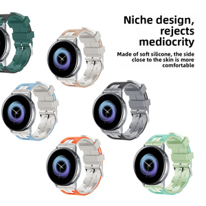 Factory Proudce 12mm 16mm18mm 20mm 22mm Doble Color TPU Silicona Reloj resistente al agua <span class=keywords><strong>Correa</strong></span> Roej Straps - Product Image 2