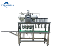 Machine de remplissage et de bouchage automatique de bouteilles de bière en verre Tonsen à 8 têtes, remplisseur isobare, commande PLC mécanique, haute productivité