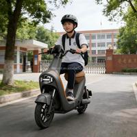 Scooter électrique urbain 400W avec moteur sans balais, vitesse 25 km/h, batterie lithium étanche et pédale