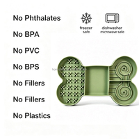 HomyPawz En gros Gamelle pour chien en silicone écologique en forme de grande osse en os, jouet à friandises congelées pour chien et distributeur lent d'aliments