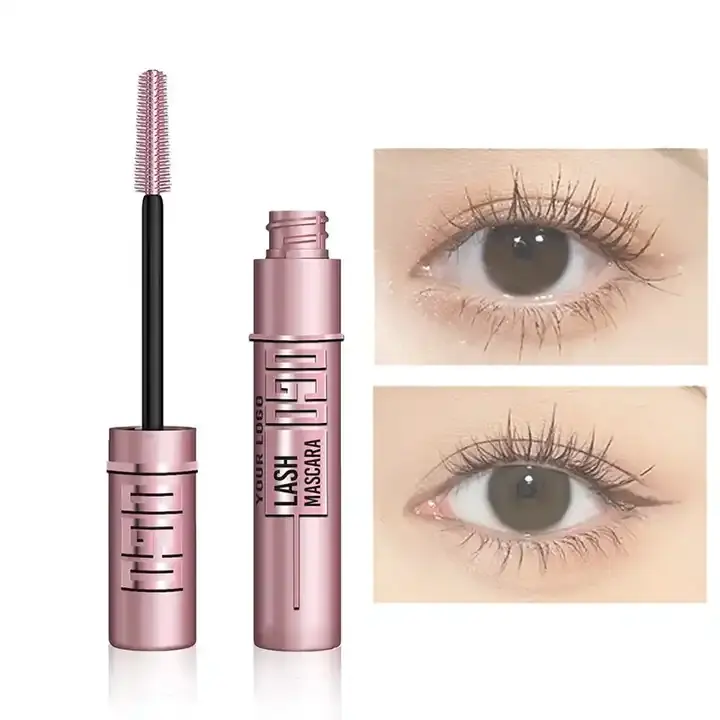 Extension de cils à bas quantité minimale de commande sans huile vente en gros LOGO personnalisé fibre 3D longue durée meilleure qualité mascara végétalien de marque privée