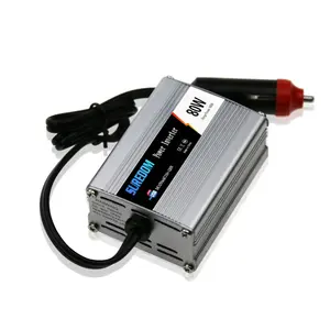 Konverter Inverter Daya Baterai 80W untuk Mobil, Inverter Daya Baterai Mini untuk Penggunaan Di Rumah