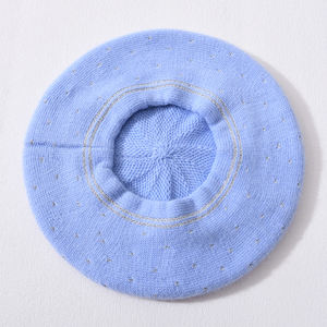 Artiste <span class=keywords><strong>français</strong></span> chaud laine bérets chapeau Double couche épais vêtements de rue mode Vintage uni couleur unie hiver femmes élégant béret - Product Image 4