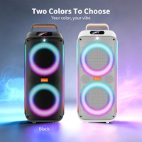 Enceinte Karaoké avec Micro et Bluetooth, Haut-parleur Audio Extérieur USB TF FM pour Plage, Camping, Jardin, Réunions, Divertissement en Plein Air