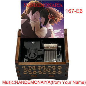 <span class=keywords><strong>Película</strong></span> de Anime tu nombre canción final Nandemonaiya caja de música melodía de lujo Aniversario de madera regalo de cumpleaños - Product Image 2