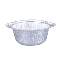 Barquettes jetables en aluminium de qualité alimentaire AA avec couvercles en PP, procédé blister, récipients de cuisson ronds