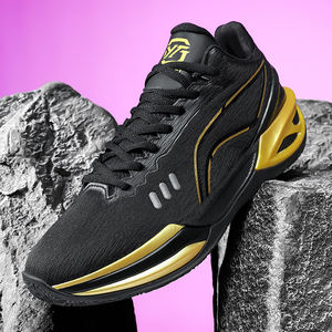 Zapatillas de Baloncesto para Hombre 2026, Elegantes en Negro y Dorado, Ligeras y Transpirables, con Malla, para Entrenamiento Profesional en Cancha y <span class=keywords><strong>Gimnasio</strong></span> - Product Image 4