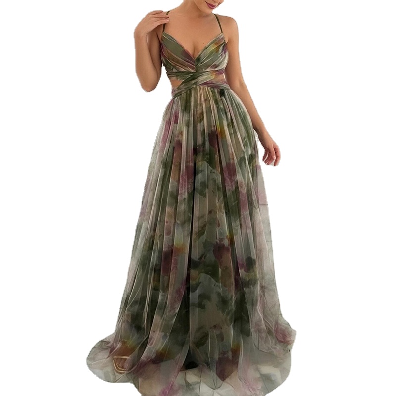 camouflage bridesmaid dresses Rewritten Roma Halterneck Dress in Sage Green at Nordstrom, Size 8 main image 0