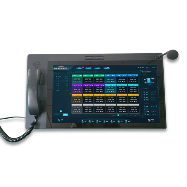 PAGA System's Emergency Microphone Dispatch Microphone Console for Subway Control Room Call Center Broadcast Intercom System