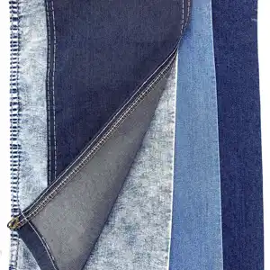 10.2oz Stretch Denim Jeans Fabric Metallic Blue Denim Fabric For Jeans