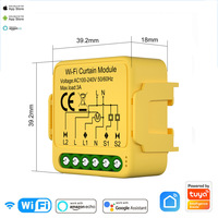 LEDEAST ZWC-01 sans fil Smart Curtain Switch Zigbee WiFi Remote Control for Shading Systems
