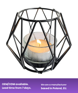 Candelabro geométrico de arte del hierro nórdico creativo, decoración interior, portavelas de aromaterapia, Decoración de mesa - Product Image 5