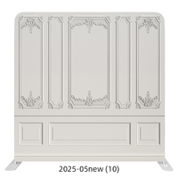 Toile de fond pliable en tissu tendu avec cadre en aluminium 8x7,6 pieds, durable, écologique, noire, pour fêtes, mariages, événements, photographie