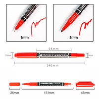 Marqueur permanent à double pointe extrêmement fin à séchage rapide, logo personnalisé, marqueur permanent pour le dessin et l'esquisse