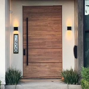 Porte d'entrée principale extérieure sur mesure Portes extérieures en bois massif pour l'entrée de la maison Porte simple extérieure en bois - Product Image 2