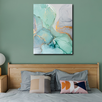 Vente en gros Art mural abstrait en marbre Peinture décorative nordique pour la décoration intérieure