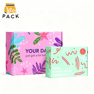 Boîte cadeau en carton ondulé personnalisée en couleur pleine, emballage imprimé pour l'expédition, avec gaufrage UV <span class=keywords><strong>spot</strong></span> pour les chaussettes - Product Image 3