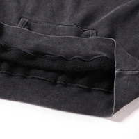 Pull-over Homme Personnalisé avec Logo, Style Vintage, Épaules Tombantes, Broderie en Tissu Fixée, Délavé à la Pierre, Coupe Oversize, 100% Coton