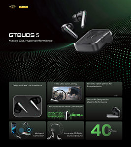 Écouteurs sans fil Infinix Buds TWS avec charge Type-C, indicateur LED, réduction de bruit active 50 dB, étanchéité IPX5, jusqu'à 40 heures d'autonomie - Product Image 4