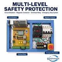 Armoire de commande d'ascenseur intelligente avec démarreur progressif, contrôleur PCB, disjoncteur et câblage organisé pour plateformes élévatrices