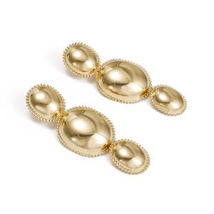 Pendientes de Perlas Talladas Huecas de Estilo Palacio Retro, Elegantes y Sencillos, Chapados en Oro de 14K, Unisex, Regalo de Moda, Nuevo Estilo Sur Dongdaemun - Product Image 5