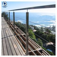 Système de garde-corps en câble d'acier inoxydable résistant à la corrosion pour terrasse et balcon côtiers, sur mesure