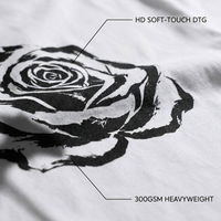 T-shirt blanc en coton 100% tricoté de qualité supérieure 300GSM |   Haut ample personnalisé éco-responsable pour streetwear