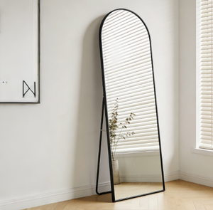 Espejo Arqueado de Cuerpo Entero <span class=keywords><strong>para</strong></span> Montar en la Pared o en el Suelo, Directo de Fábrica, Marco de Aluminio Moderno, Decoración Independiente <span class=keywords><strong>para</strong></span> el Hogar - Product Image 2