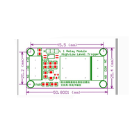 Module de relais 1 canal 5V/12V/24V, module de relais à un canal avec isolation optocoupleur, prise en charge du déclenchement de niveau haut et bas