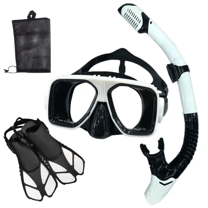 Custom Adults Dive Gear Set Silicone Scuba Snorkeling Mask Snorkel Fins Snorkel Set Diving Equipment Set