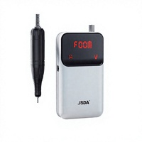 Ponceuse à ongles professionnelle portable JD201H populaire, faible bruit, vitesse réglable 0-30000 tr/min, moteur à balais rechargeable