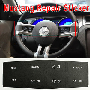 Autocollant de réparation des boutons de commande du volant Ford Mustang, adhésif en PVC noir, 2011-2012 - Product Image 5