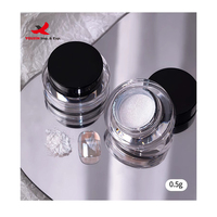Poudre à ongles Youxin Moonlight Aurora Mirror Glitter, effet argenté métallique chromé, 1 pot, poudre magique Aurora pour manucure DIY