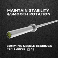 Barre d'haltérophilie hybride pour débutants de 201 cm, en alliage de 25 mm, poids de 15 kg, charge maximale de 318 kg, entraînement universel