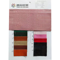 Barang Siap Pakai Kulit PU Anti Air Bermotif Kulit Buaya Mengkilap dengan Lapisan Rayon 100% untuk Pakaian, Rok & Aksesoris