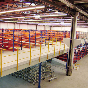 Entresuelo de metal industrial Plataforma de ático Almacén de acero Estante de recogida con protección contra la corrosión Estantes de almacenamiento Uso industrial - Product Image 6