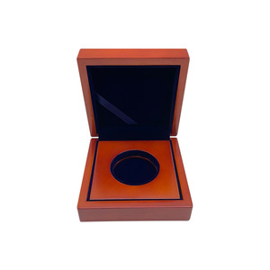 Caja de madera personalizada para monedas, cuadrada de 6 mm, hecha a mano, caja de regalo artesanal para monedas conmemorativas - Product Image 3