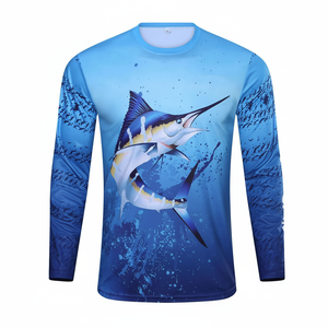Camiseta de Pesca para Hombre de Primera Calidad, Multicolor, Manga Larga, Impresión por Sublimación, Jersey Personalizado de Secado Rápido con Protección UV - Product Image 1