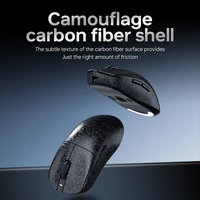 Souris sans fil AJAZZ AJ199 en fibre de carbone, version trois modes, capteur PAW3311, 24000 DPI, souris de jeu
