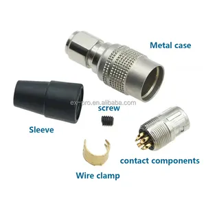 with Hirose HR10A Series 4pin~12pin Plug socket Pin core gold plated pcb board connector socket Industrial camera power cord