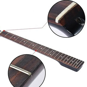 Mástil de guitarra ST de arce negro brillante de 22 trastes con diapasón de palisandro y atornillado - Product Image 2