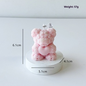 Creative Rose Heart Bear Aromaterapia candela di San Valentino regalo <span class=keywords><strong>per</strong></span> il suo commercio all'ingrosso romantico camera da letto decorazione - Product Image 5