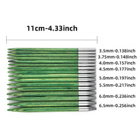 Ensemble d'aiguilles à tricoter circulaires interchangeables, 8 paires, vert émeraude, en bouleau, avec câble détachable et étui zippé pour pulls, écharpes et projets DIY