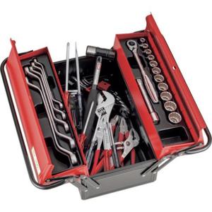 Boîte à outils multifonctionnelle en acier inoxydable de haute qualité TONE, coffret rigide de 47 pièces, y compris un tournevis pratique pour l'automobile - Product Image 3