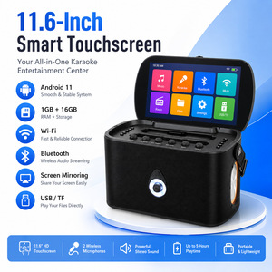 Microphone Karaoké Bluetooth Portable avec Écran Tactile, Enceinte de Fête, Batterie Rechargeable pour Camping, Voyage, Fêtes à Domicile, OEM - Product Image 3