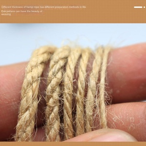 Grosir benang rami alami kekuatan tinggi 1mm 1.5mm 2mm 3mm tali goni coklat untuk kerajinan seni DIY dan pembungkus Hadiah - Product Image 3