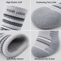 Chaussettes de randonnée thermiques personnalisées en gros, chaussettes de trekking durables et renforcées, fournisseur de chaussettes de sport d'extérieur anti-humidité